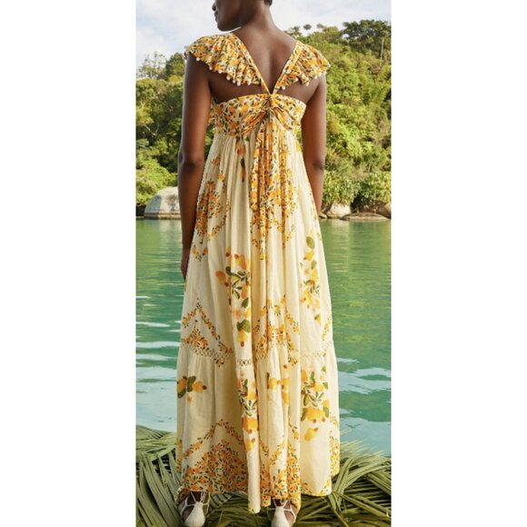 NWT Farm Rio Cashew Cross Back Dress L - Picture 6 of 10